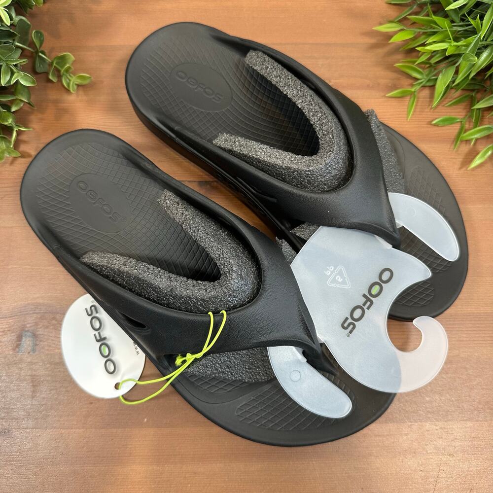 OOFOS Black Women's Sandals Size 9 - Picture 2 of 13